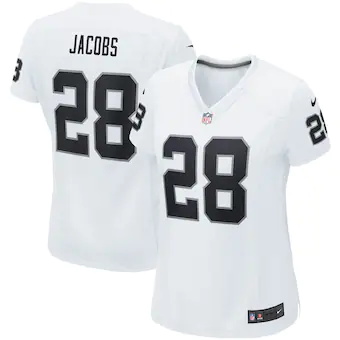 womens nike josh jacobs white las vegas raiders player game